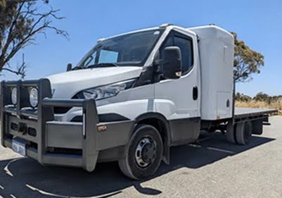 Nationwide Hotshots truck parked at a logistics site